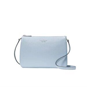 Kate Spade Leila Triple Gusset Crossbody light blue